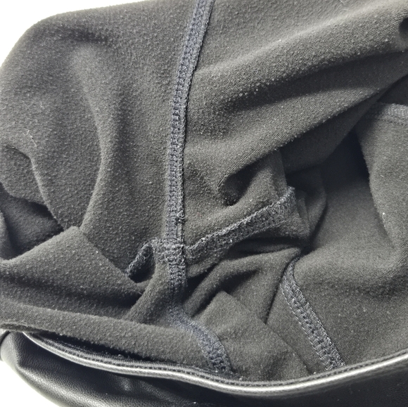 ABERCROMBIE KIDS FAUX LEATHER BLACK PANTS SPLIT CUFF LINED GIRLS YOUTH 9/10 A&F - Picture 12 of 13